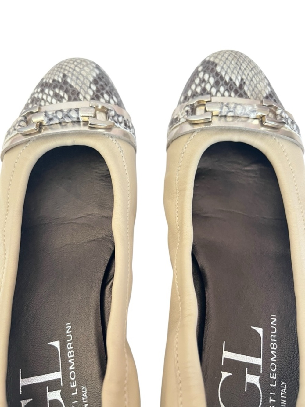 AGL Leather Cap Toe Ballet Flats Size 40 EU - Picture 5 of 9